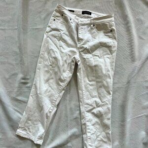 White Talbots flared cropped jeans